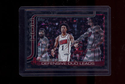 2025-26 Topps #297 Blastoff!: Defensive Duo Leads Black Holo Foil #/10