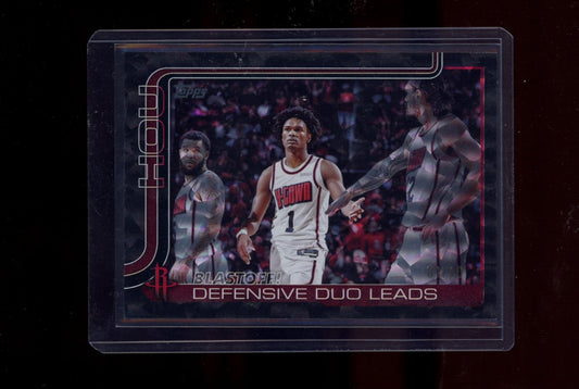 2025-26 Topps #297 Blastoff!: Defensive Duo Leads Black Holo Foil #/10