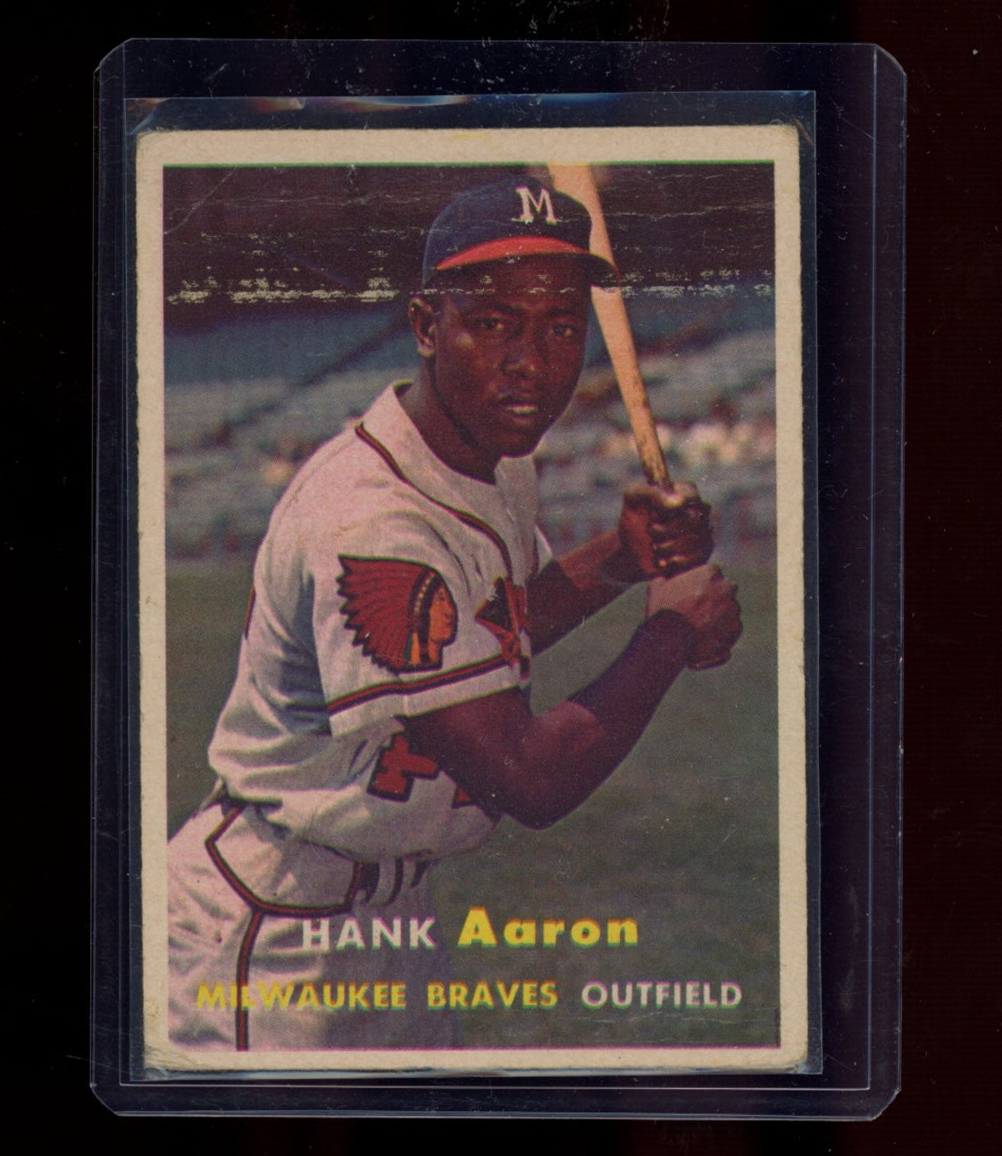 1957 Topps #20 Hank Aaron
