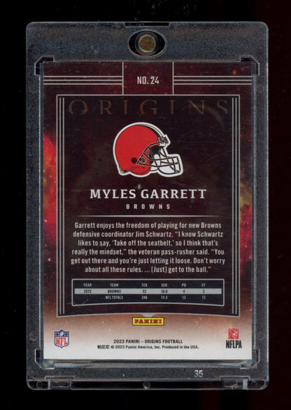 2023 Panini Origins #24 Myles Garrett Green #/10