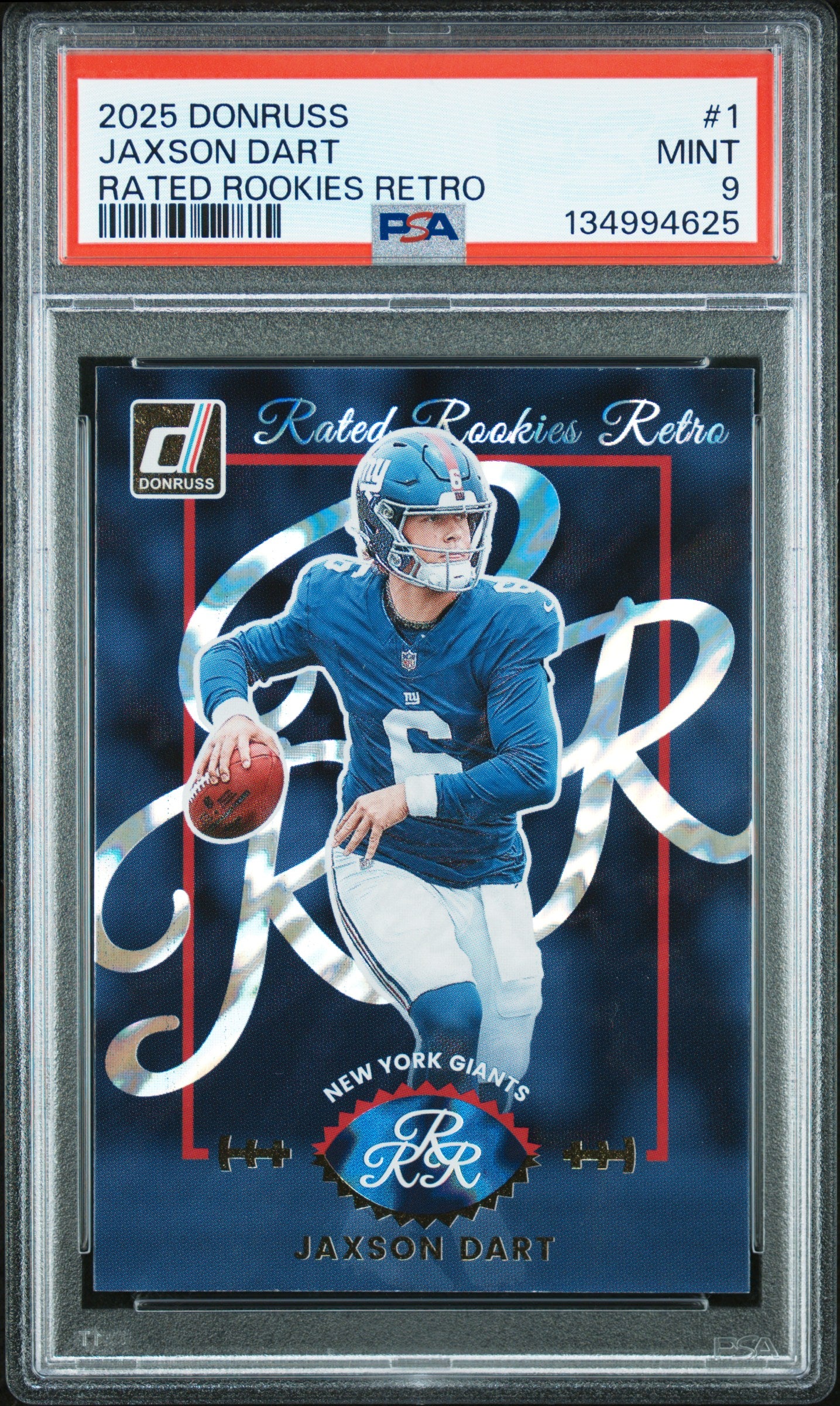 2025 Panini Donruss Rated Rookies Retro #1 Jaxson Dart PSA 9