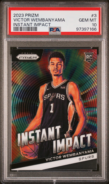 2023 Panini Prizm Instant Impact #3 Victor Wembanyama Instant Impact PSA 10