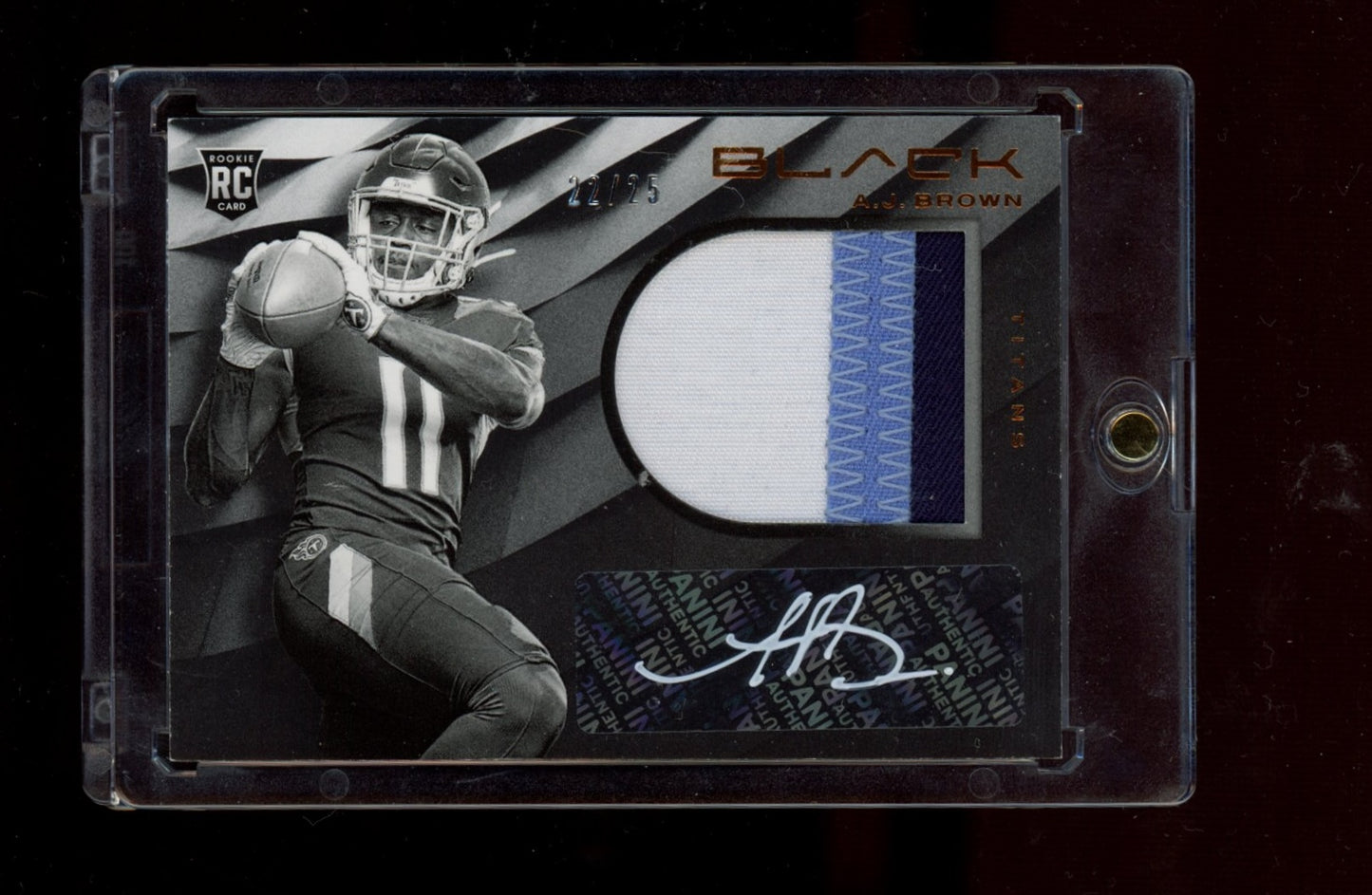 2019 Panini Black #107 RPA A.J. Brown Copper #/25