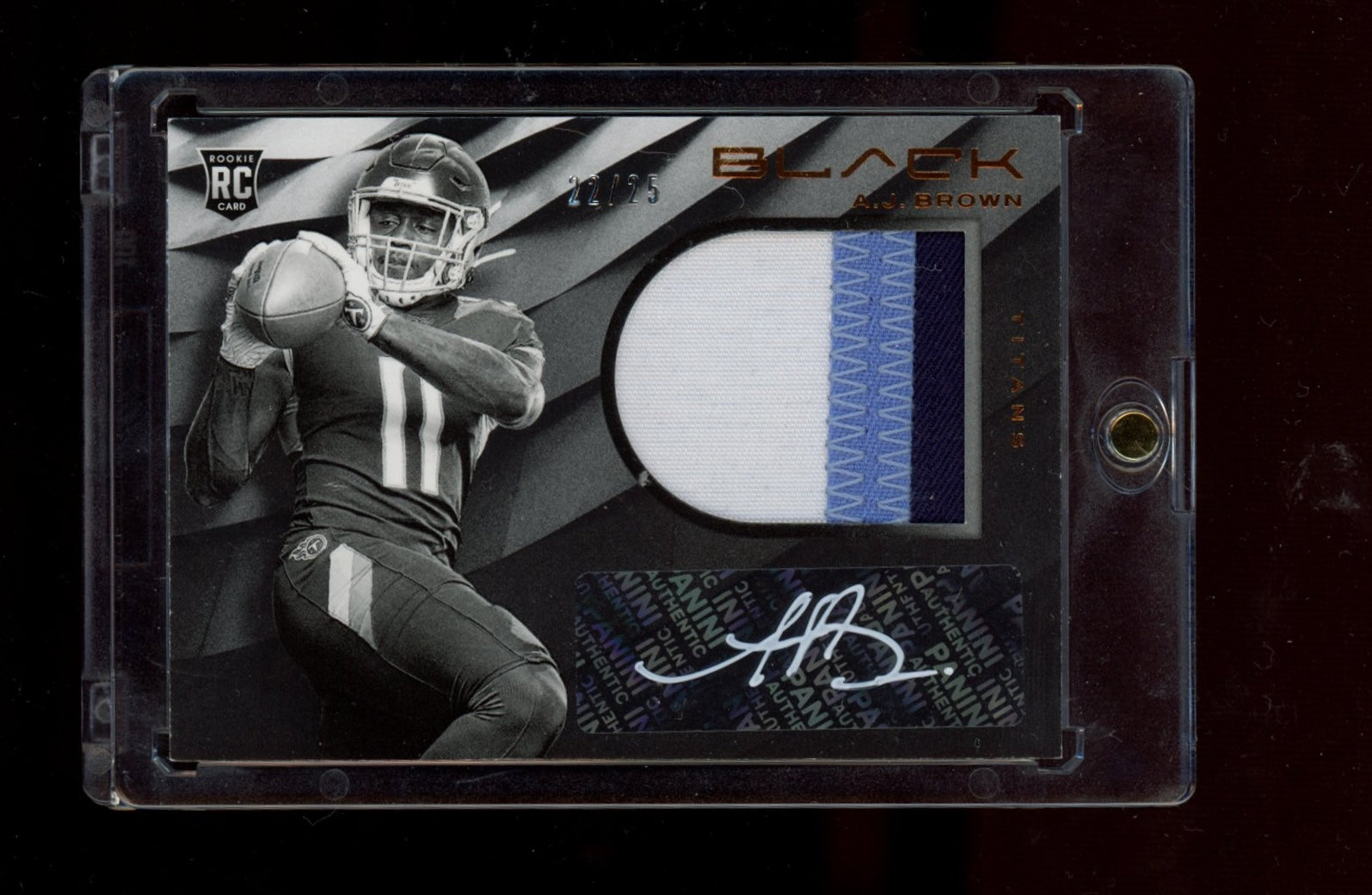 2019 Panini Black #107 RPA A.J. Brown Copper #/25