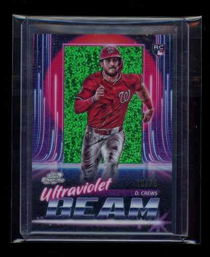 2025 Topps Chrome Cosmic #UB-2 Dylan Crews Ultraviolet Beam Green Refractor #/75