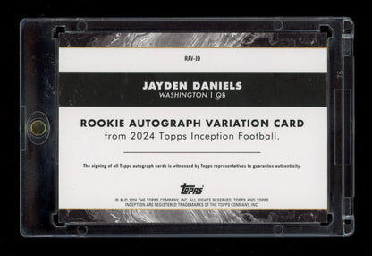 2024 Topps Inception #RAV-JD Jayden Daniels RC Auto Variations Magenta #/99
