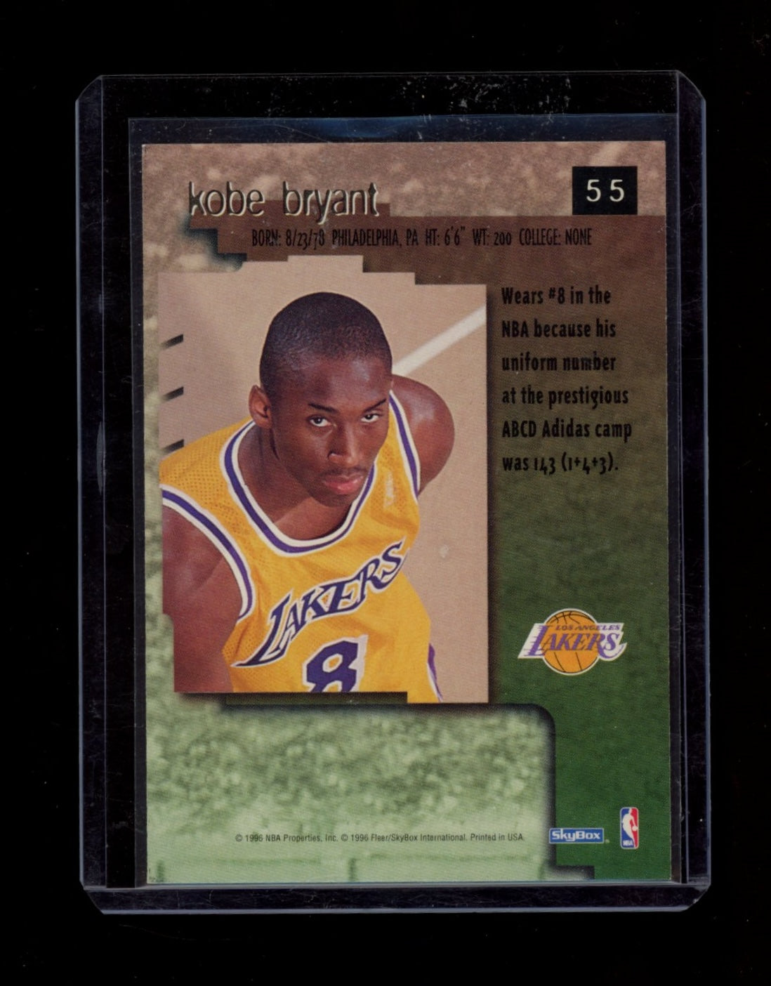 1996-97 SkyBox Premium #55 Kobe Bryant Star Rubies