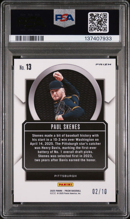 2025 Panini Prizm Talisman #13 Paul Skenes Talisman-Gold Prizm PSA 10