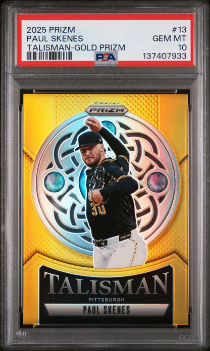 2025 Panini Prizm Talisman #13 Paul Skenes Talisman-Gold Prizm PSA 10