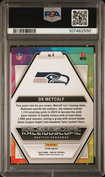 2024 Panini Mosaic Kaleidoscopic #4 Dk Metcalf PSA 9