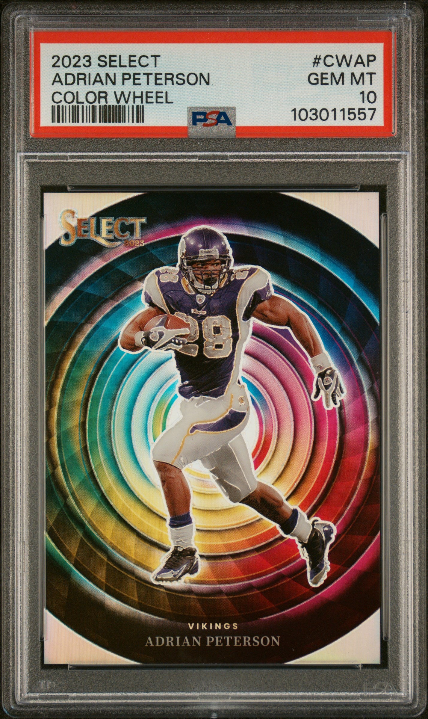 2023 Panini Select Color Wheel #CWAP Adrian Peterson PSA 10