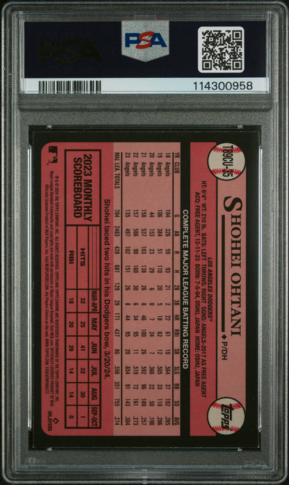 2024 Topps Silver Pack 1989 #35 Shohei Ohtani Update-Blue Refractor PSA 9