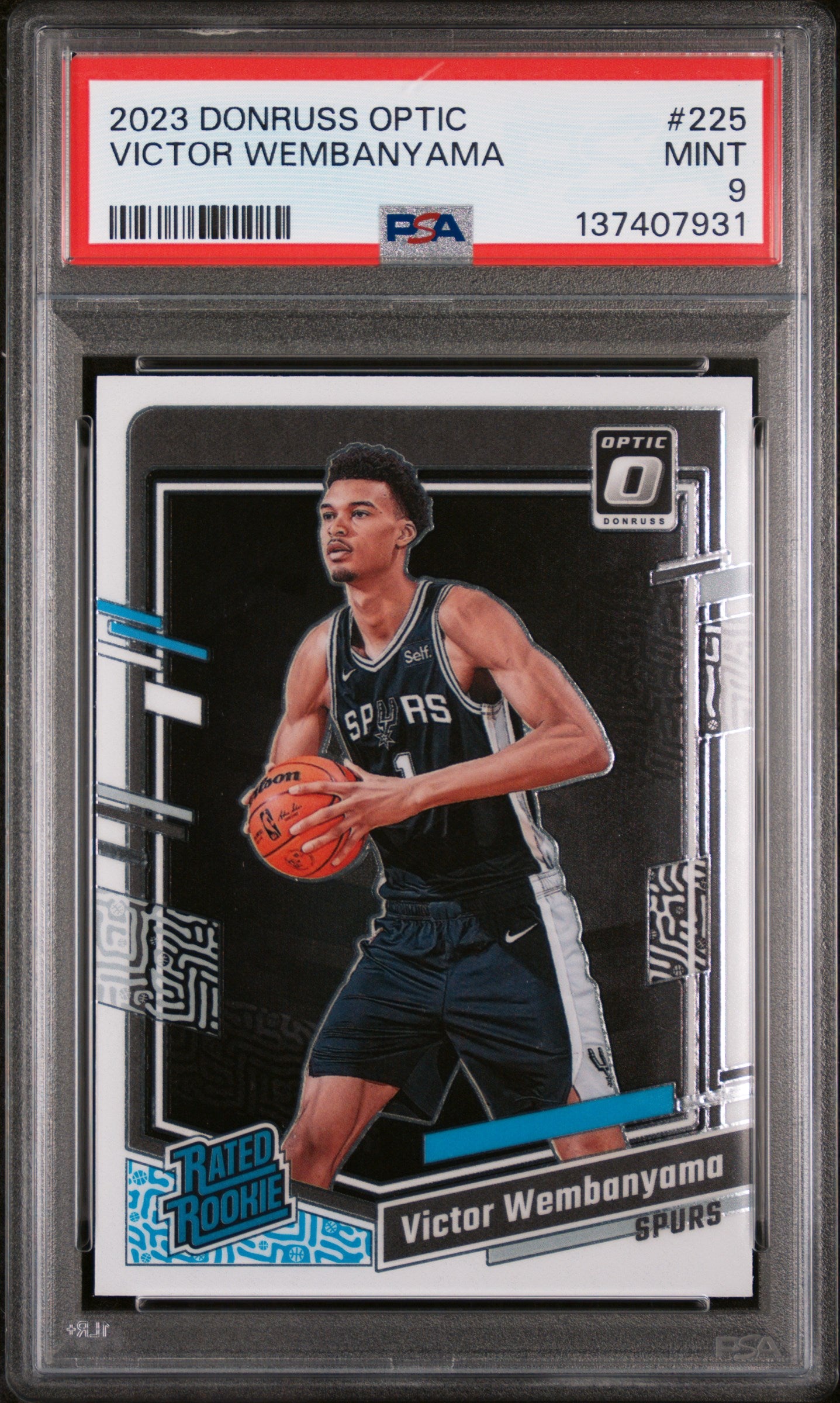 2023 Panini Donruss Optic #225 Victor Wembanyama PSA 9