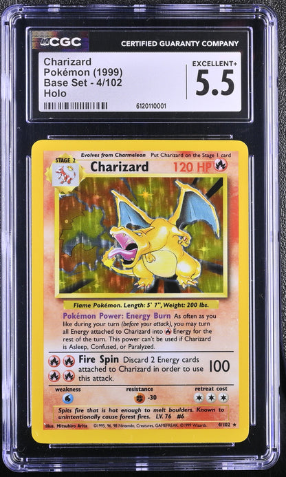 1999 Base Set #4/102 Charizard CGC 5.5