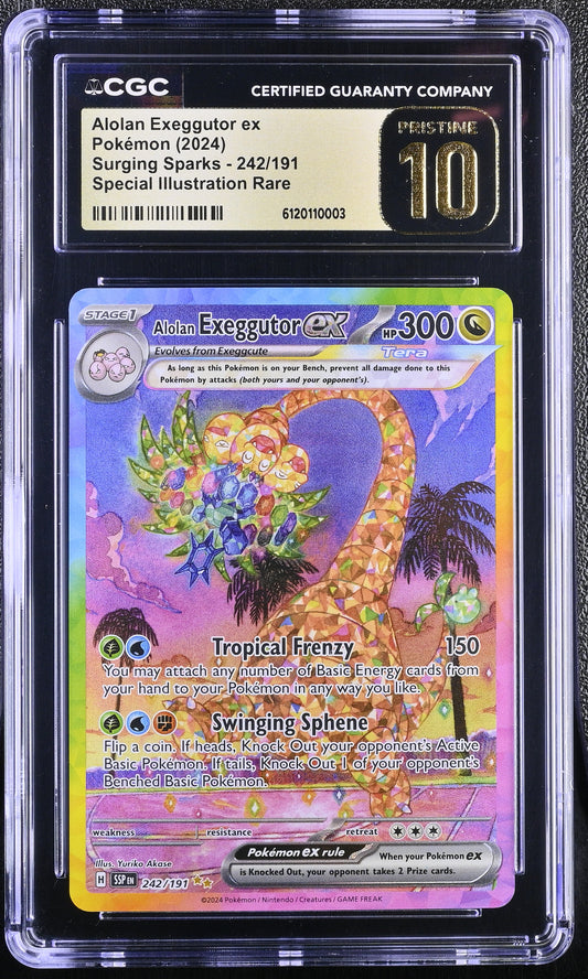 2024 Surging Sparks #242/191 Alolan Exeggutor ex CGC 10