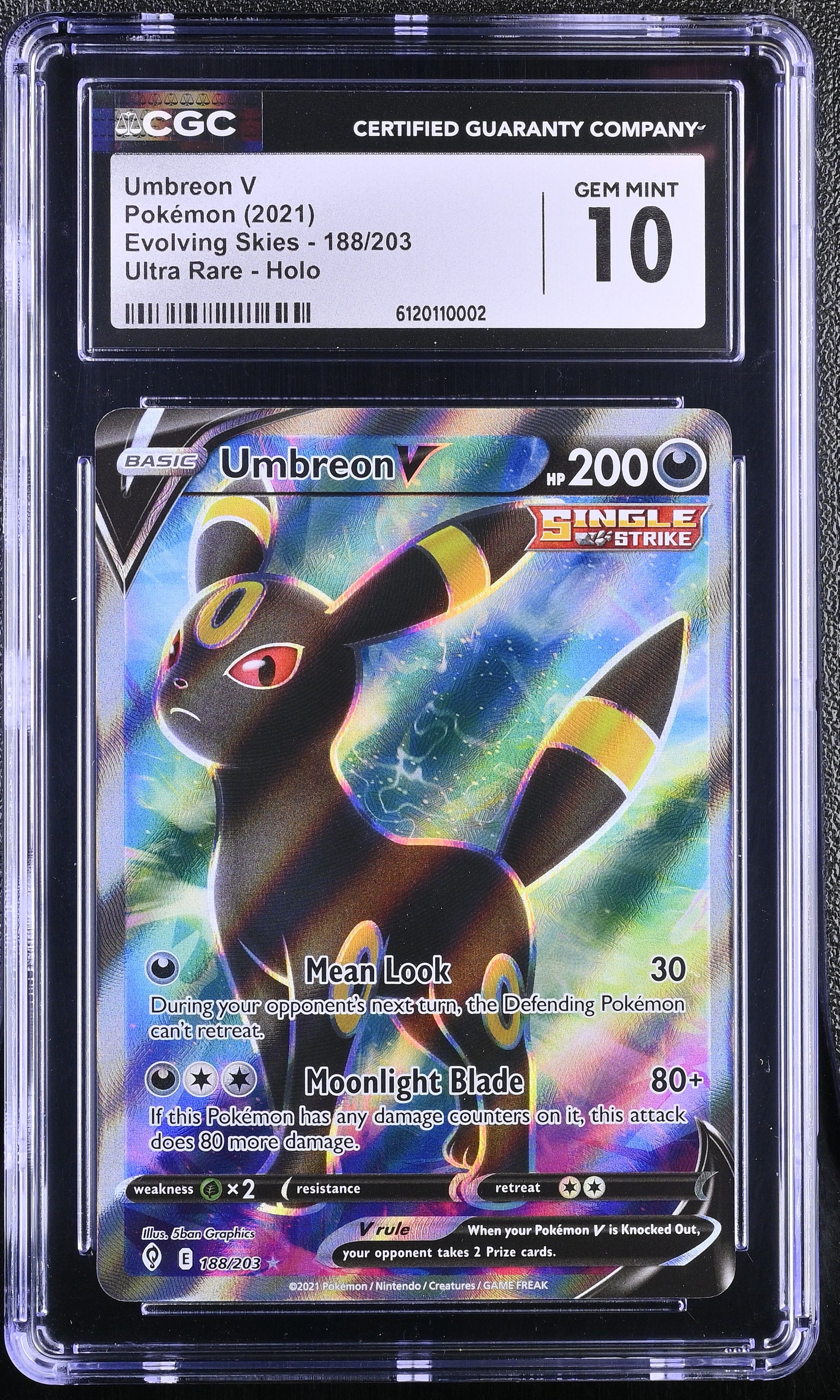 2021 Evolving Skies #188/203 Umbreon V CGC 10