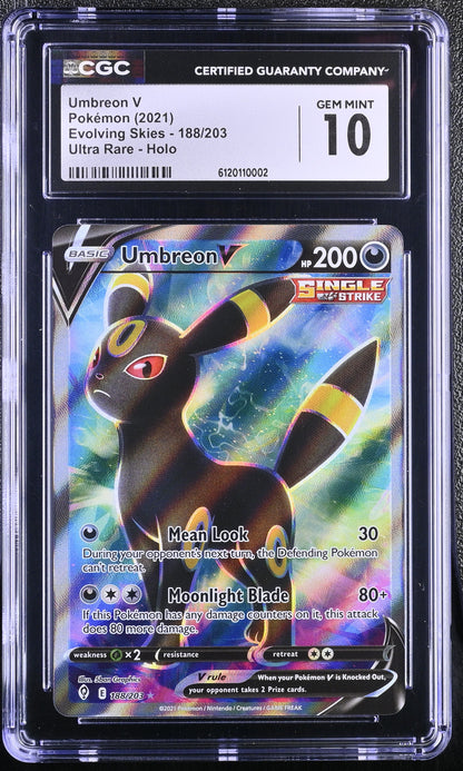 2021 Evolving Skies #188/203 Umbreon V CGC 10