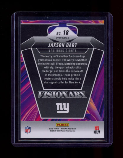 2025 Panini Mosaic #18 Jaxson Dart Visionary