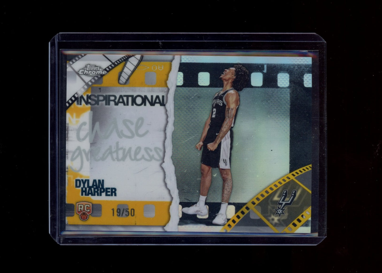 2025-26 Topps Chrome #IP-19 Dylan Harper Inspirational Gold Refractor #/50