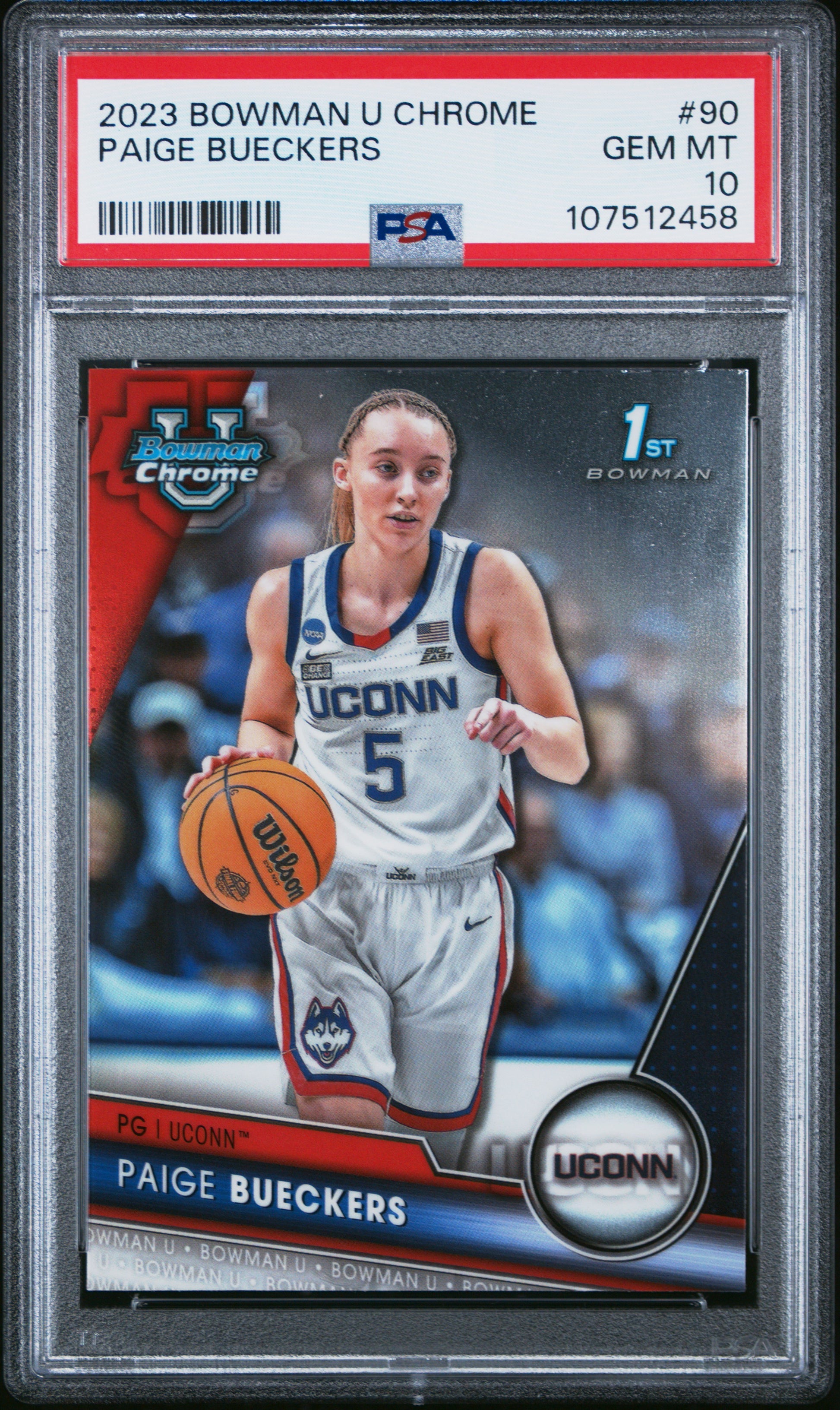 2023 Bowman University Chrome #90 Paige Bueckers PSA 10