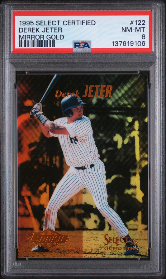 1995 Select Certified #122 Derek Jeter Mirror Gold PSA 8