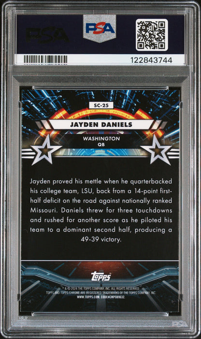 2024 Topps Cosmic Chrome Star Command #SC25 Jayden Daniels PSA 9