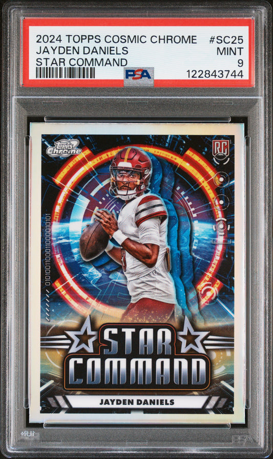 2024 Topps Cosmic Chrome Star Command #SC25 Jayden Daniels PSA 9