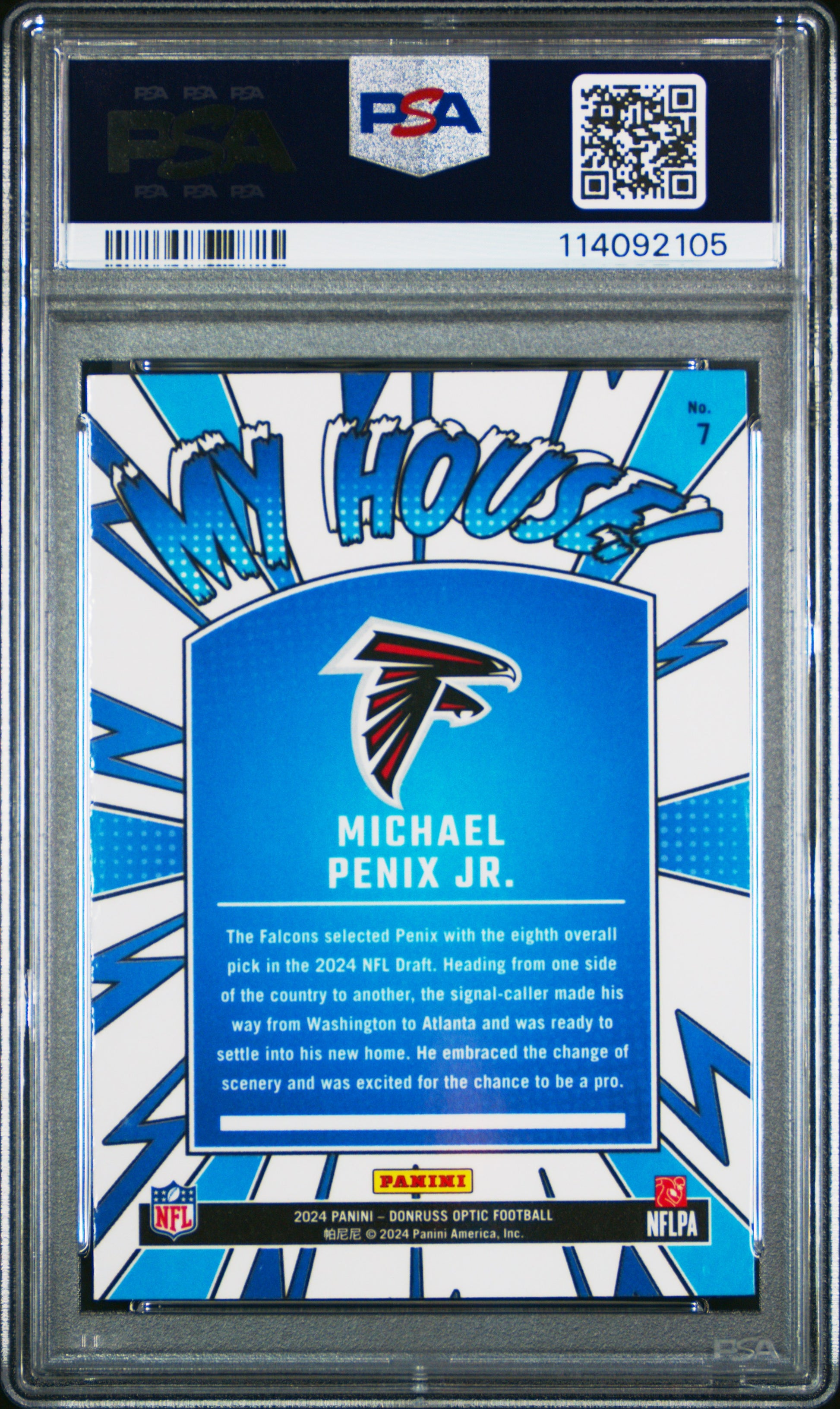 2024 Panini Donruss Optic My House! #7 Michael Penix Jr. PSA 10