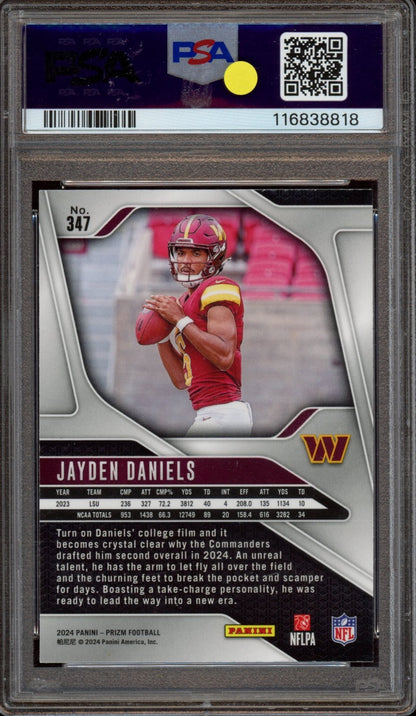 2024 Panini Prizm #347 Jayden Daniels PSA 10