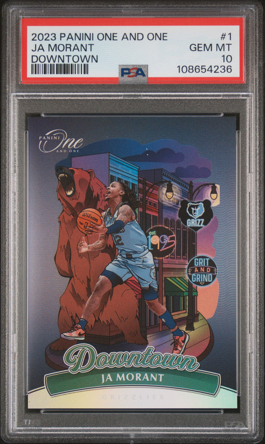 2023 Panini One And One Downtown #1 Ja Morant PSA 10