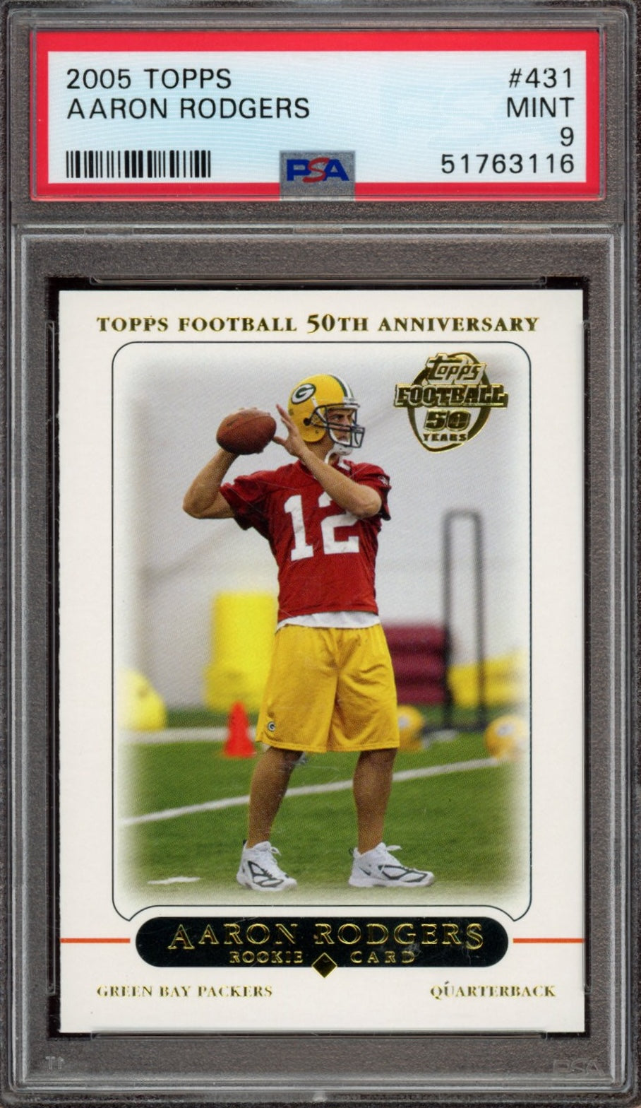 2005 Topps #431 Aaron Rodgers PSA 9