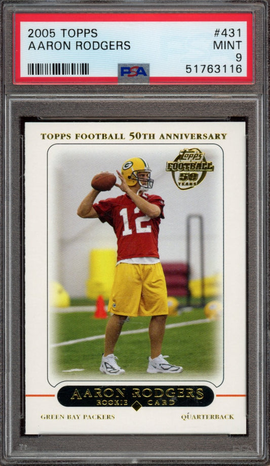 2005 Topps #431 Aaron Rodgers PSA 9