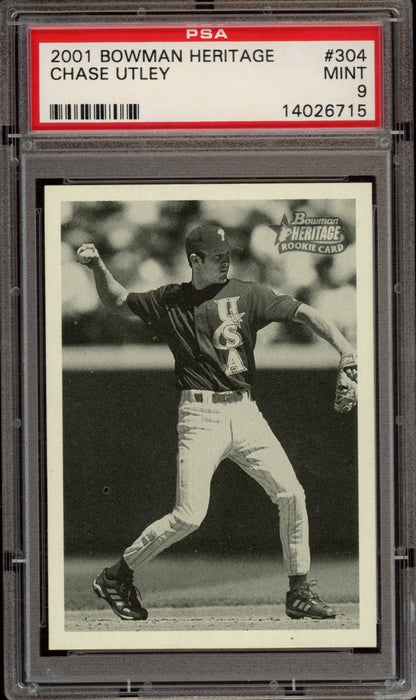 2001 Bowman Heritage #304 Chase Utley PSA 9