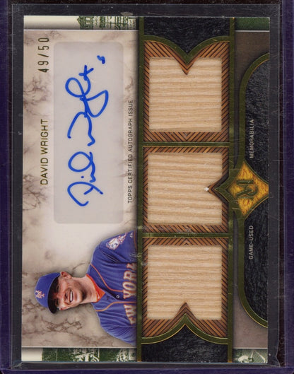 2025 Topps Museum Collection #SPTRA-DW David Wright Triple Patch Auto /50