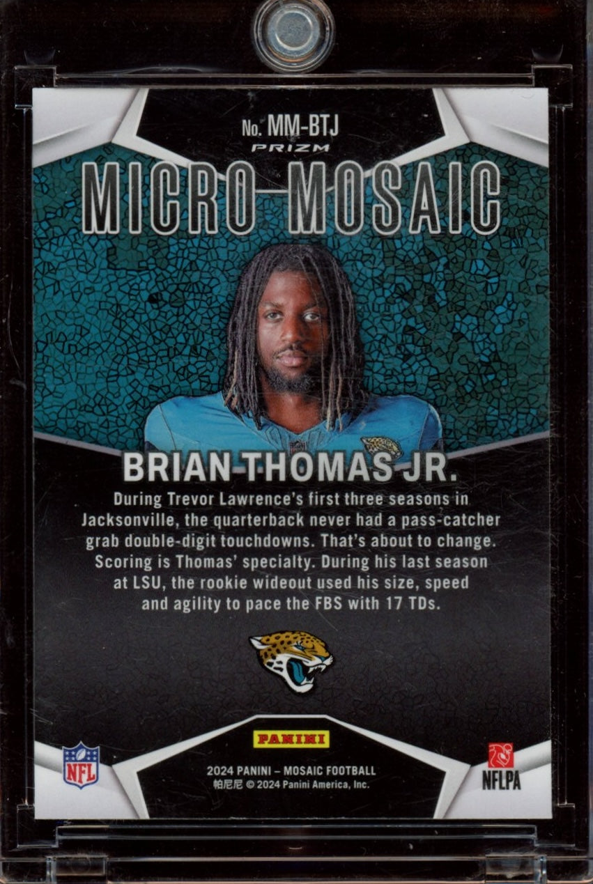 2024 Panini Mosaic #MM-BTJ Brian Thomas Jr. Micro Mosaic