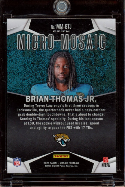 2024 Panini Mosaic #MM-BTJ Brian Thomas Jr. Micro Mosaic