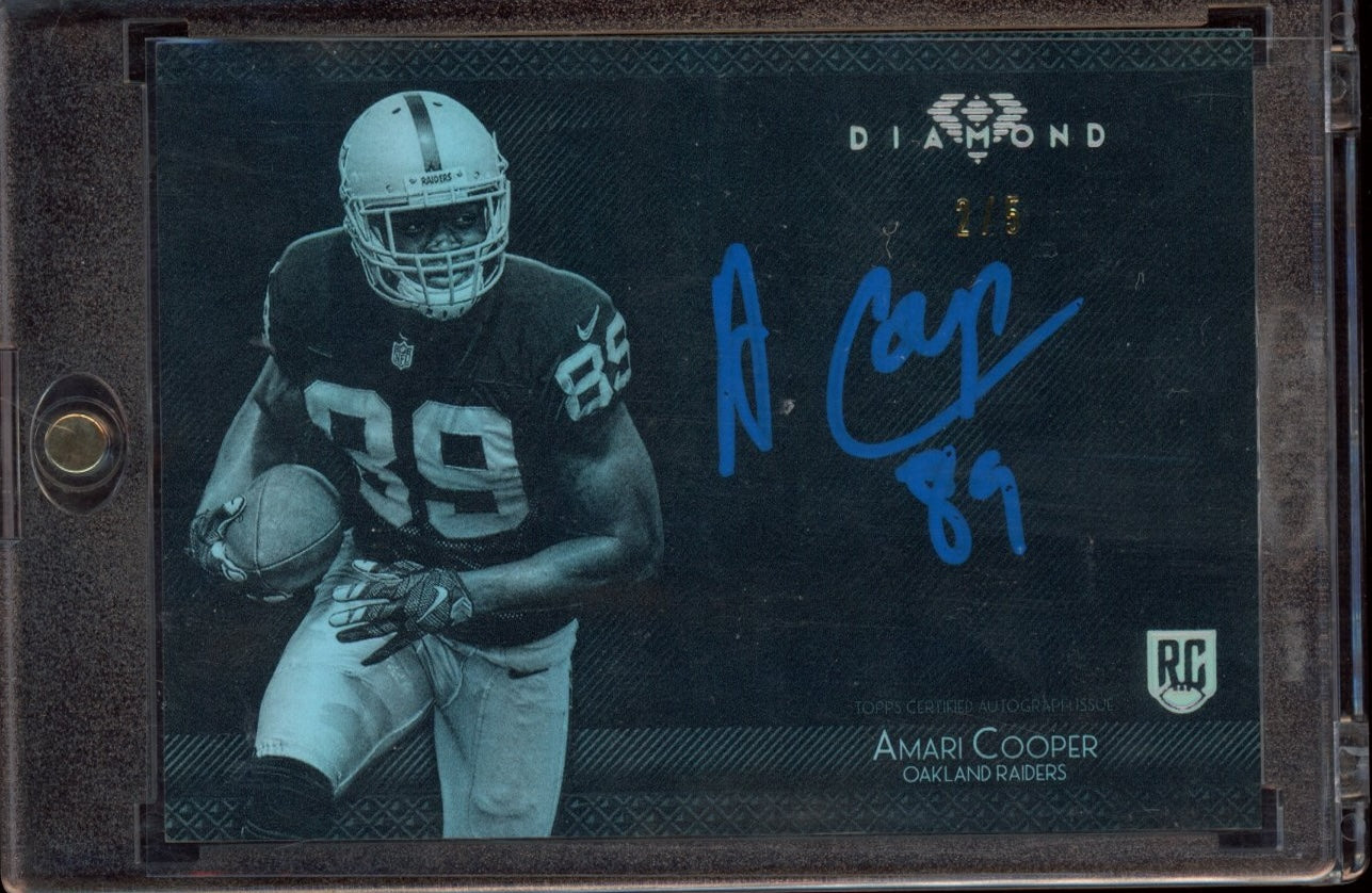 2015 Topps Diamond - Diamond Autographs Metallic Blue Ink #AC-7 Amari Cooper #/5