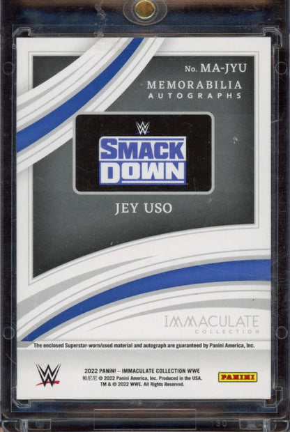 2022 Panini Imac Collection WWE #MA-JUS Jey Uso Mem Auto #/99