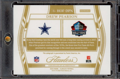 2024 Panini Flawless #HOF-DPN Drew Pearson Hall of Fame Autographs Silver #/20