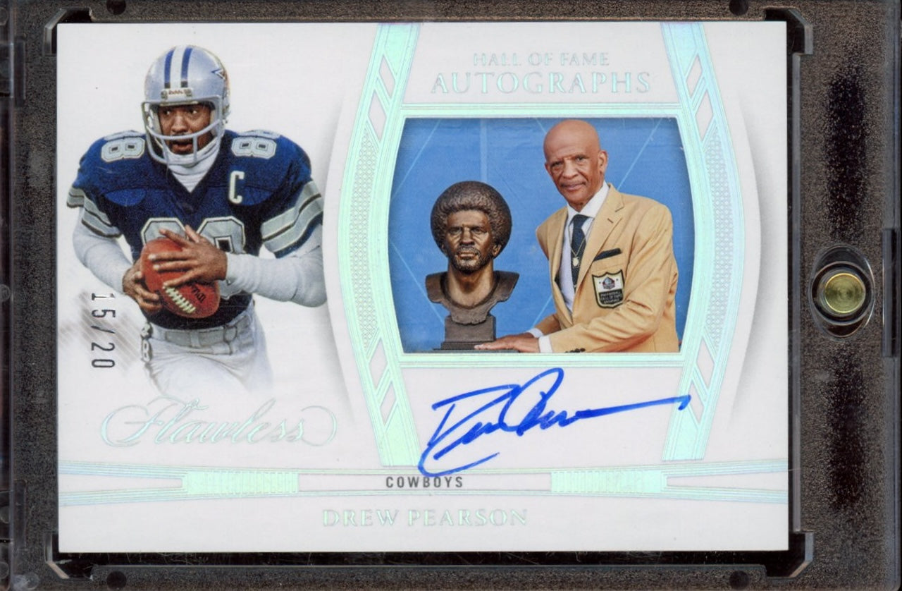 2024 Panini Flawless #HOF-DPN Drew Pearson Hall of Fame Autographs Silver #/20