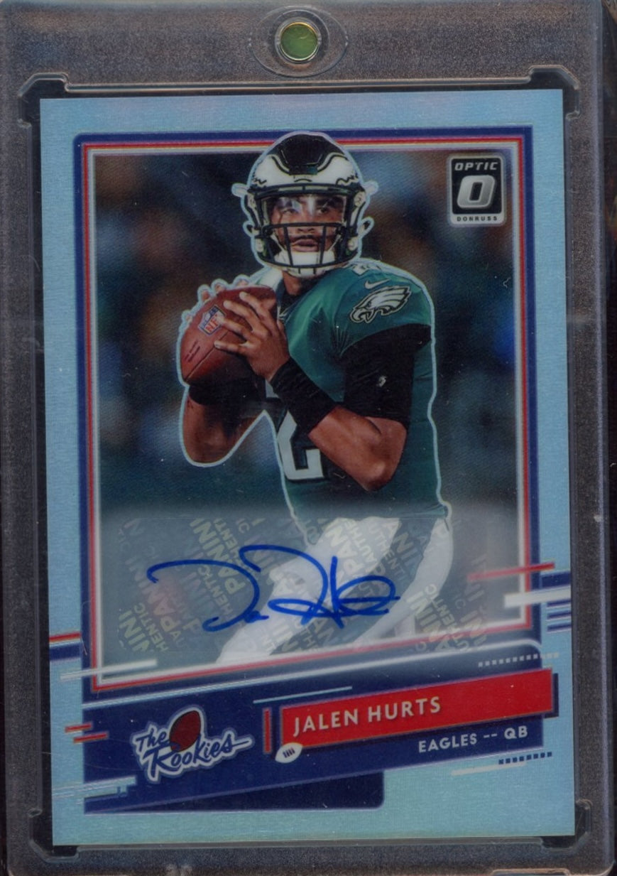 2020 Donruss Optic #TR-JAH Jalen Hurts The Rookies Autographs #/35