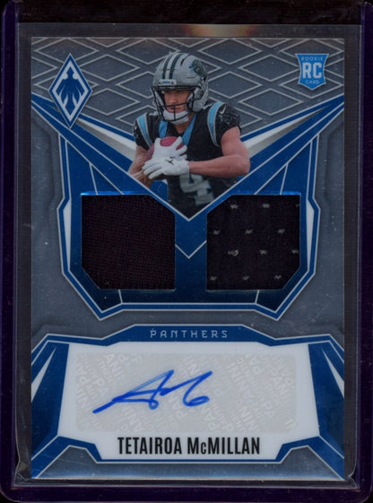 2025 Panini Phoenix #DRP-TMN Tetairoa McMillan RPS Dual Rookie Patch Auto #/249