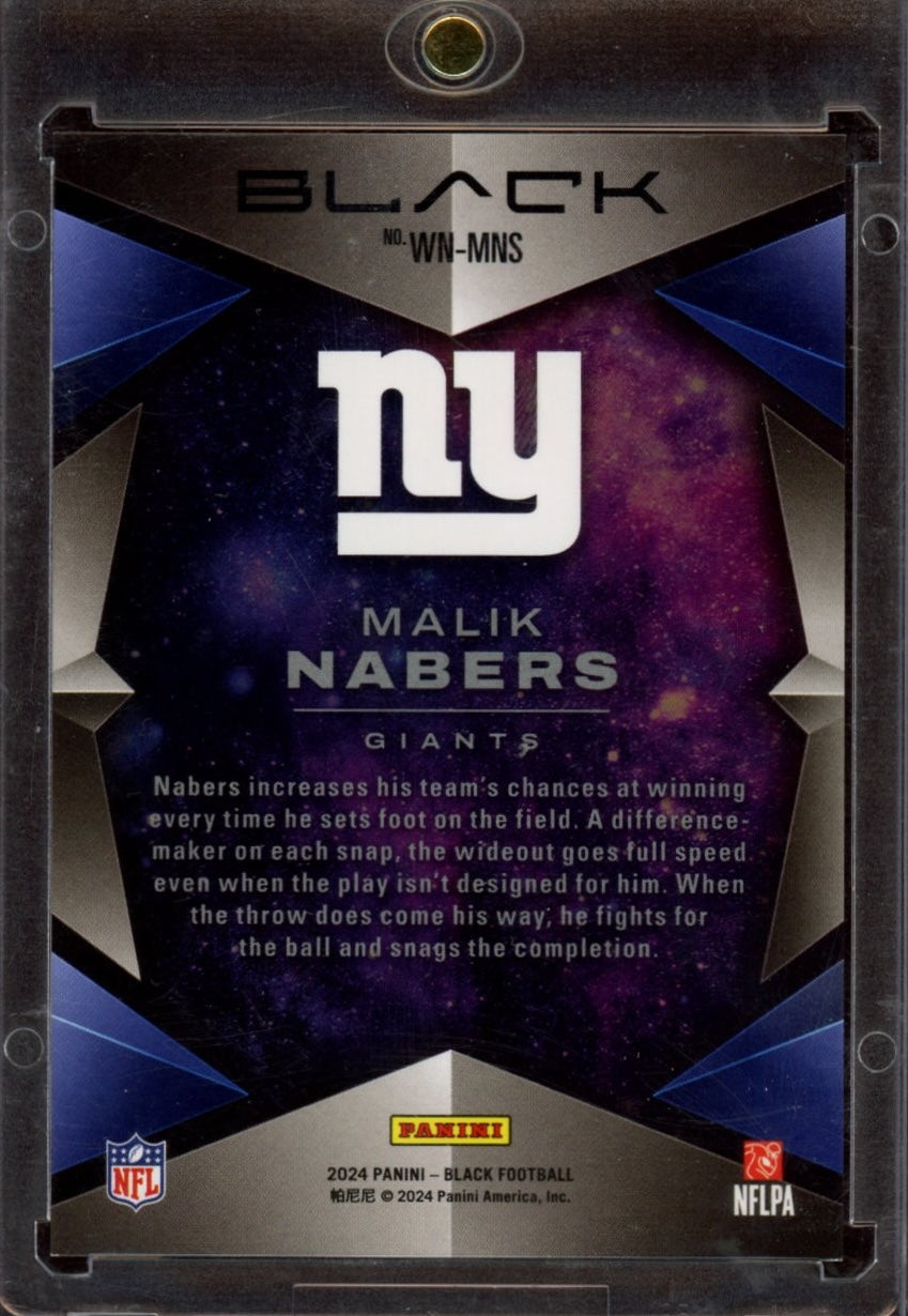 2024 Panini Black #WN-MNS Malik Nabers White Night