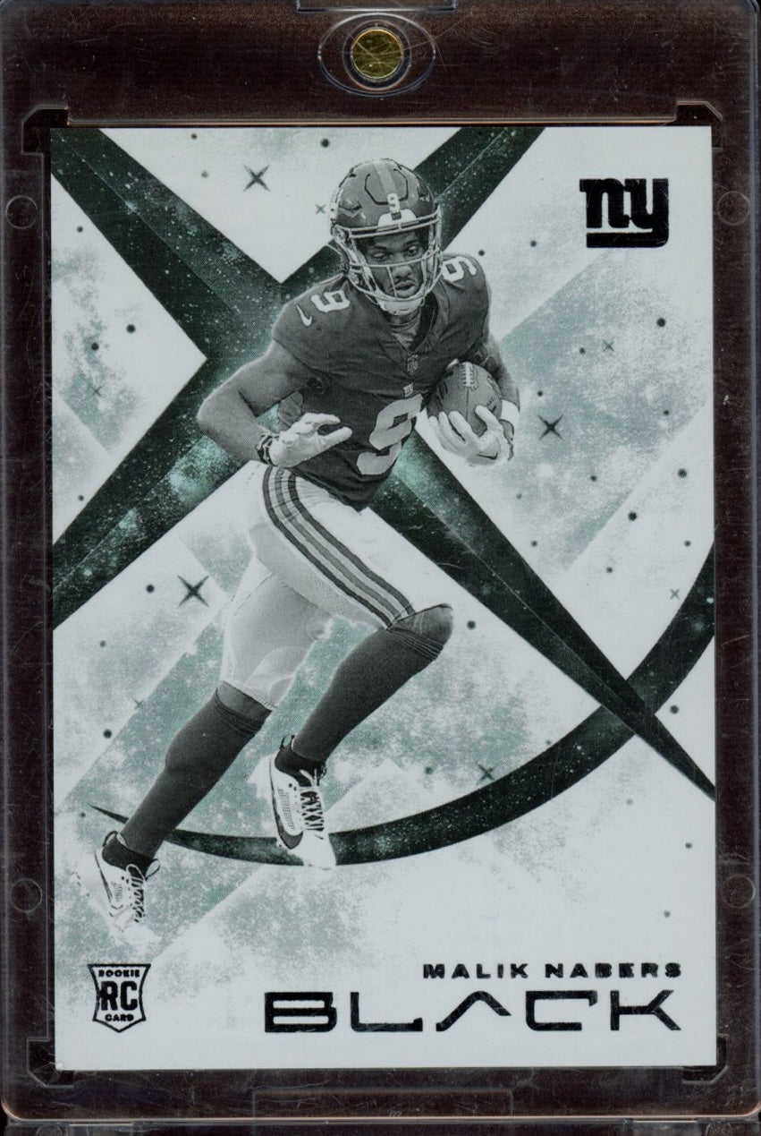 2024 Panini Black #WN-MNS Malik Nabers White Night