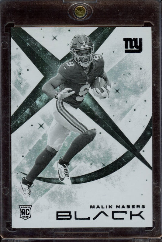 2024 Panini Black #WN-MNS Malik Nabers White Night