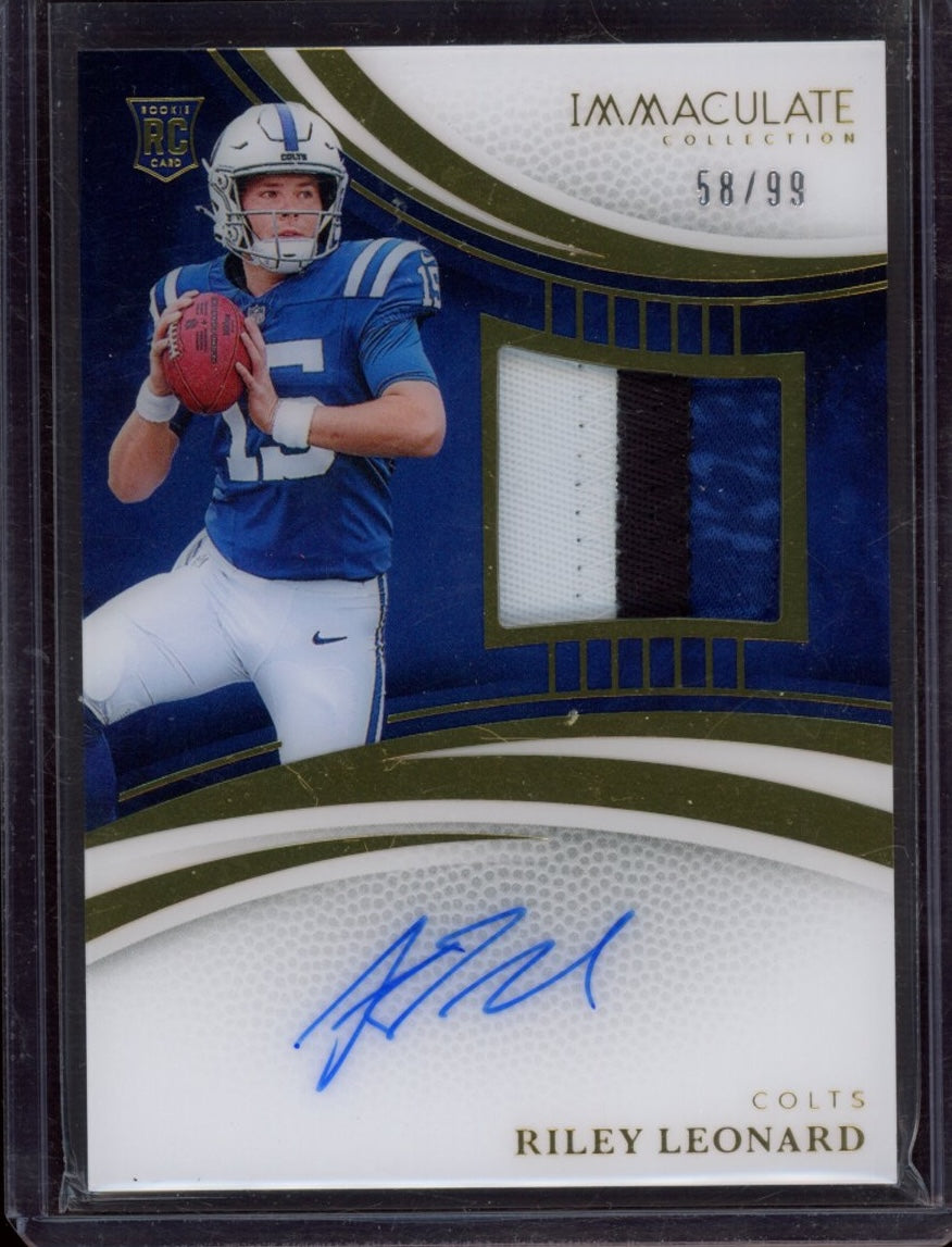 2025 Panini Immaculate Collection #115 Riley Leonard #/99