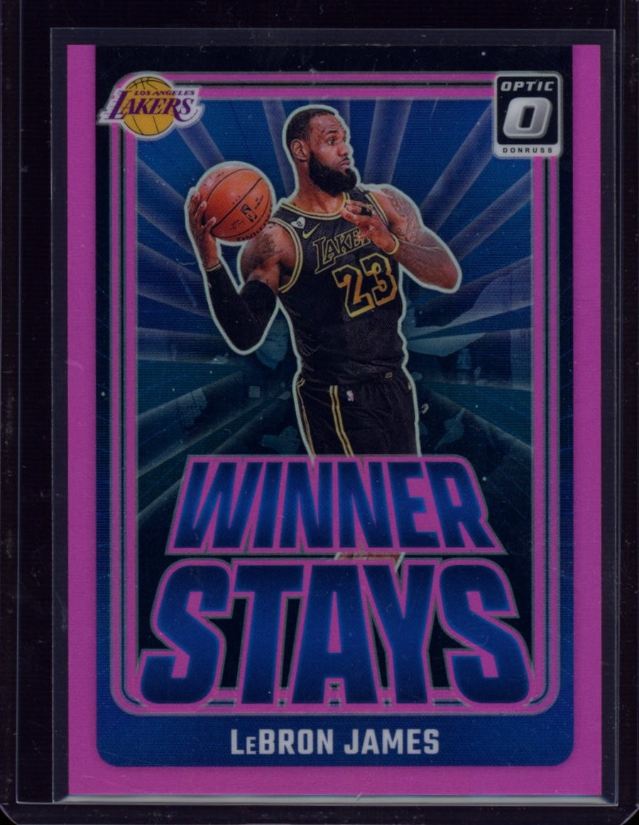 2024-25 Donruss Optic #1 LeBron James Winner Stays Pink #/25