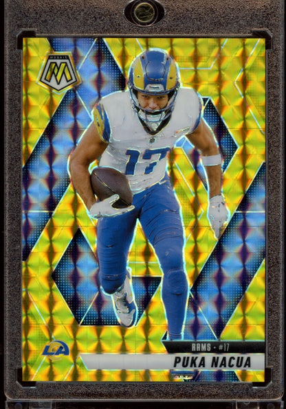 2025 Panini Mosaic #102 Puka Nacua Mosaic Gold #/10