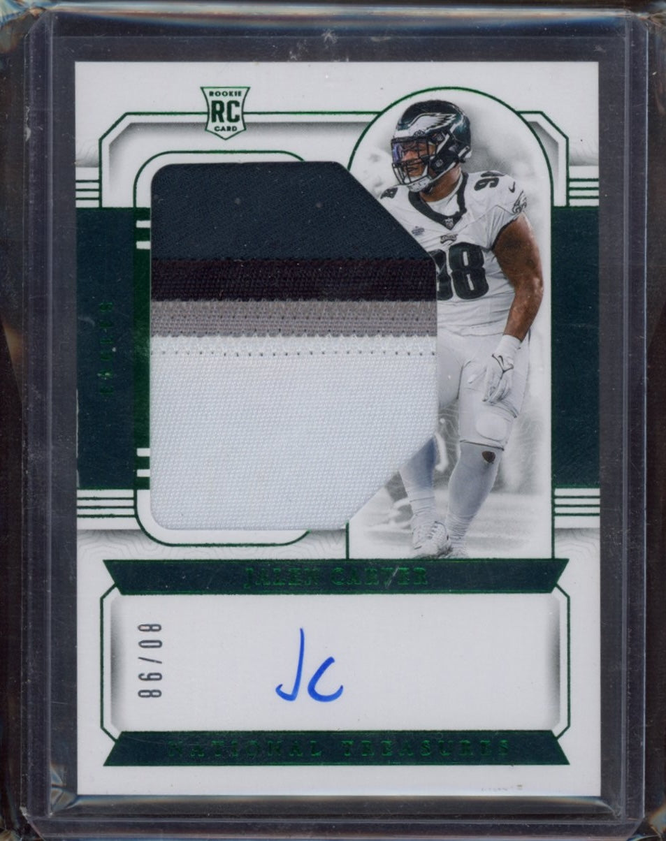 2023 Panini National Treasures #11 Jalen Carter RPA Green #/98