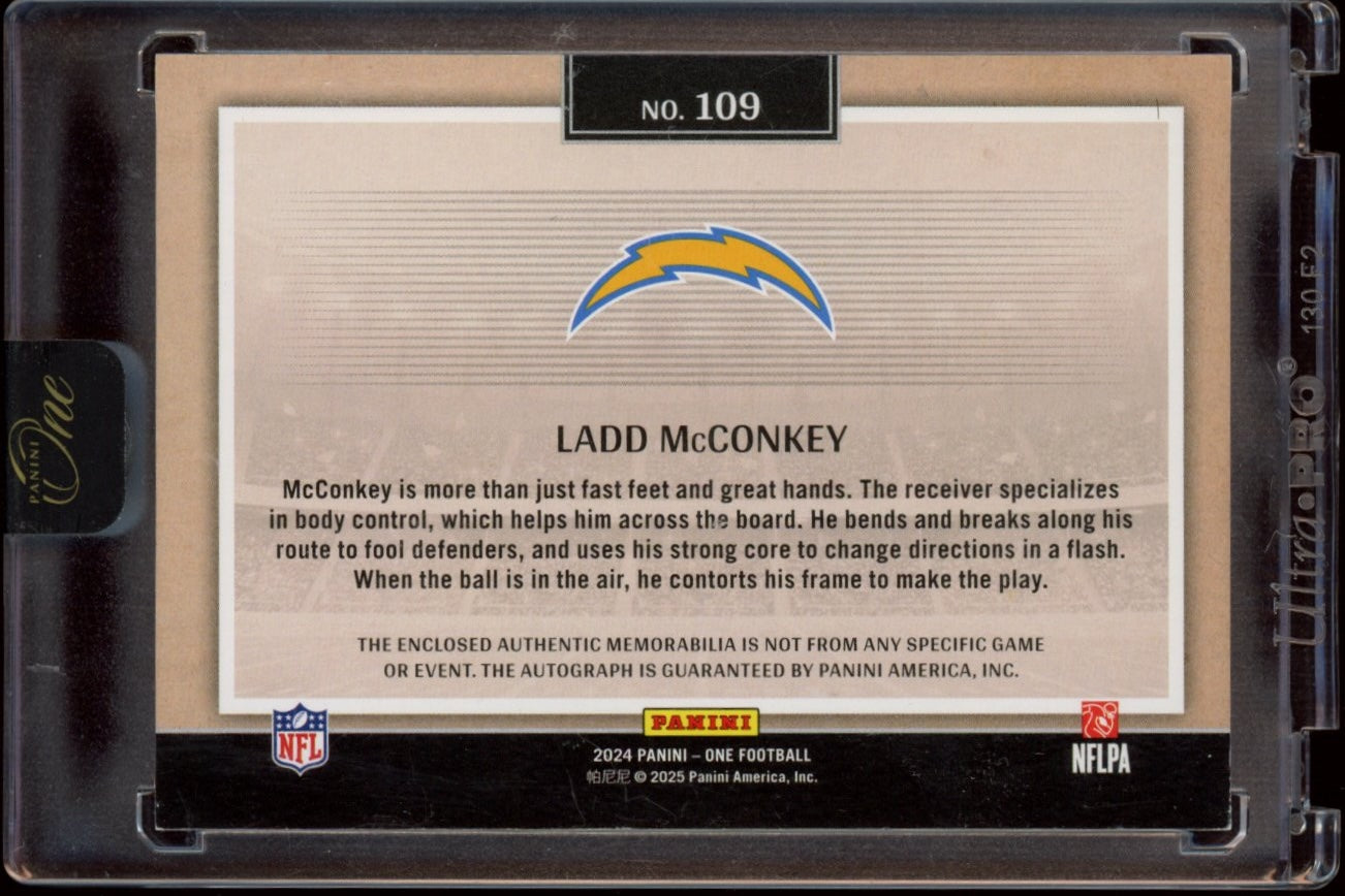 2024 Panini One #109 Ladd McConkey NFL Shield RPA 1/1